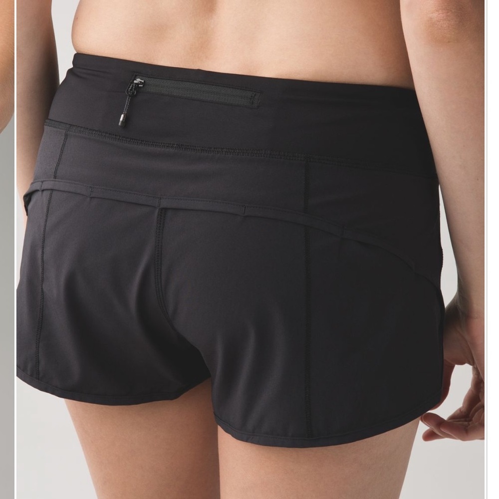 LULULEMON black speed shorts 8 - Picture 1 of 4